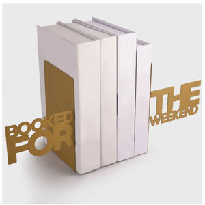 Disney Princess x Popsugar Belle Bookends Gold Tone "Booked For The Weekend"